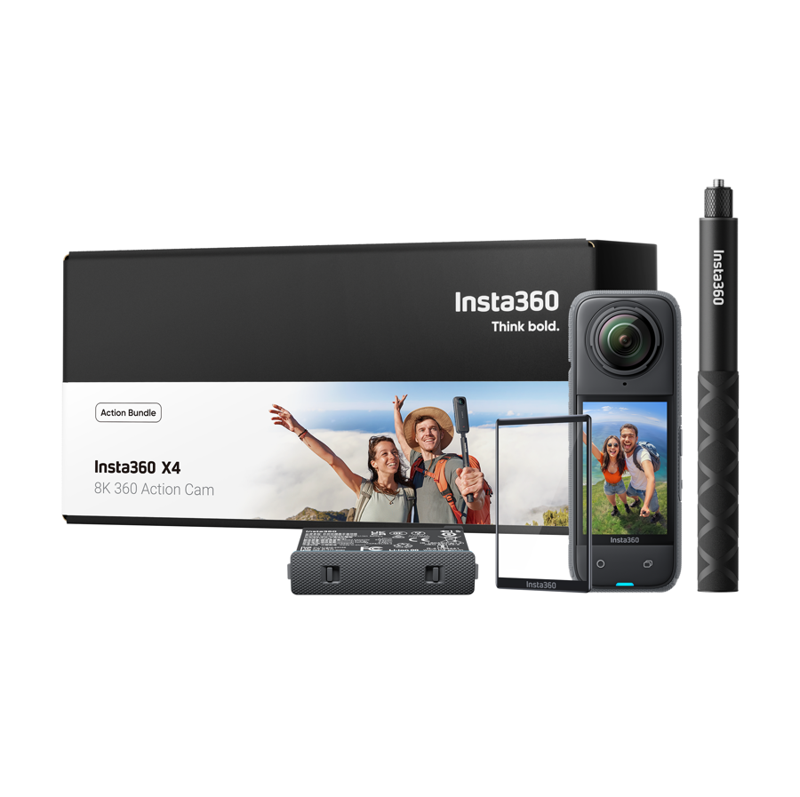 Insta360 X4 8K 360 Action Camera, Action Bundle